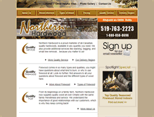 Tablet Screenshot of northernhardwood.ca